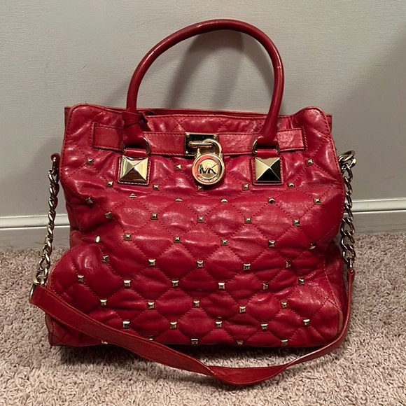 Michael Kors *authentic* red studded bag - Picture 1 of 6